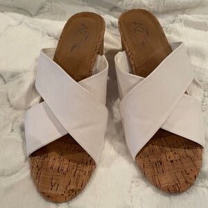 Aerosoles - White Slip-on Sandal - 10